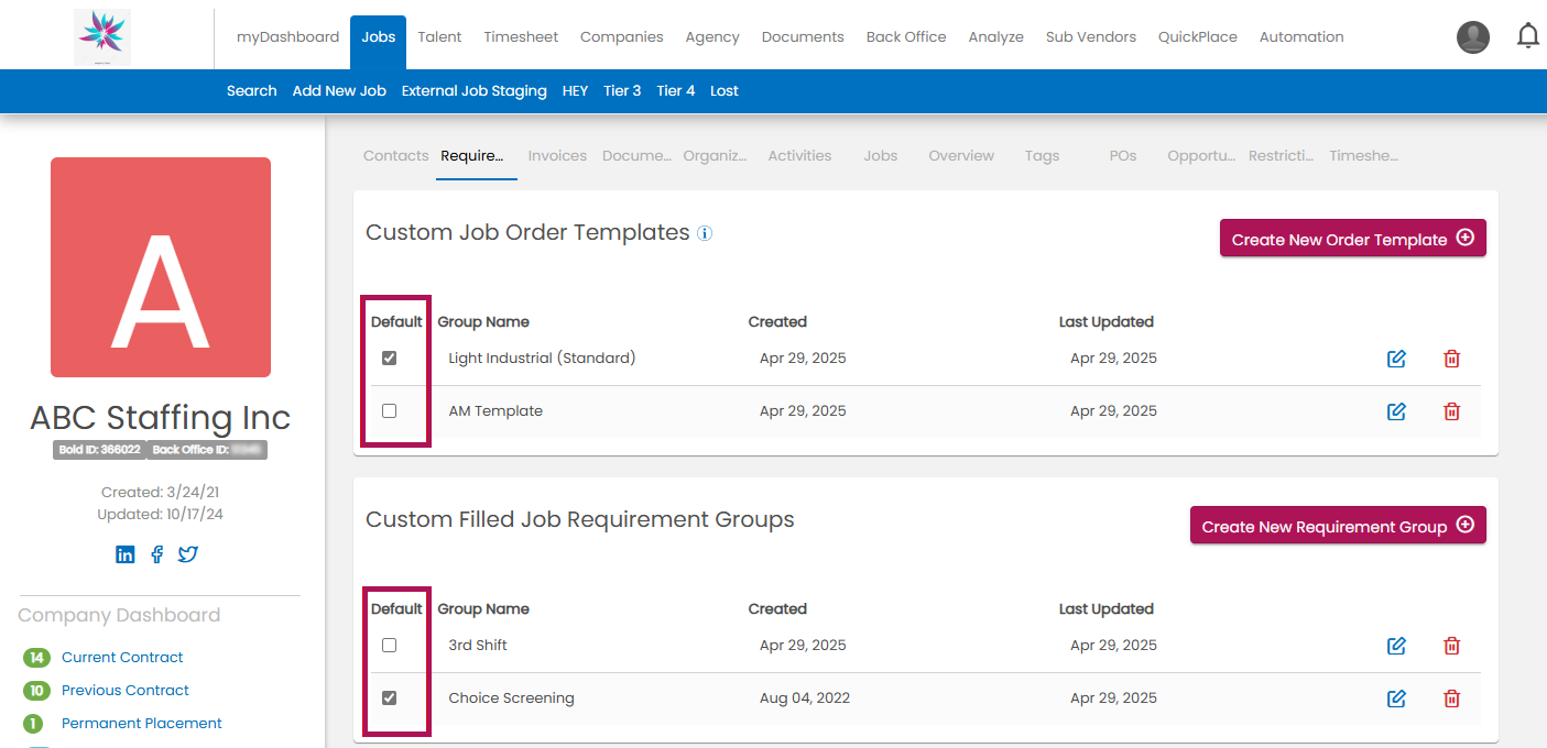 May 2025 – Support Center