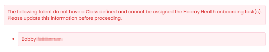 Error message