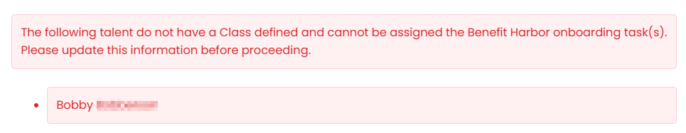 Error message