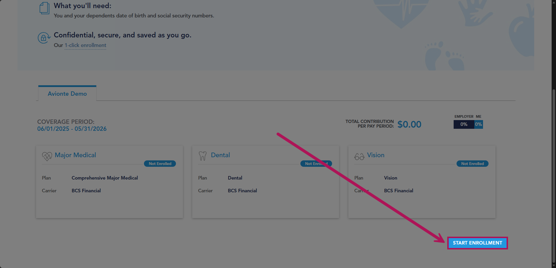 Landing page