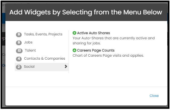 Social widgets