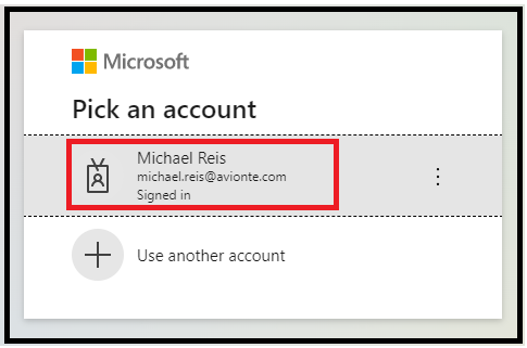 Select listed account