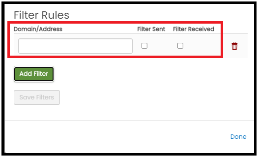 Filter fields
