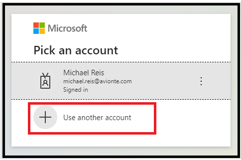 Use another account