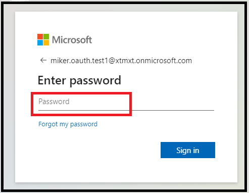 Password field