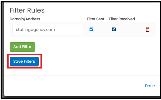 Save Filters button