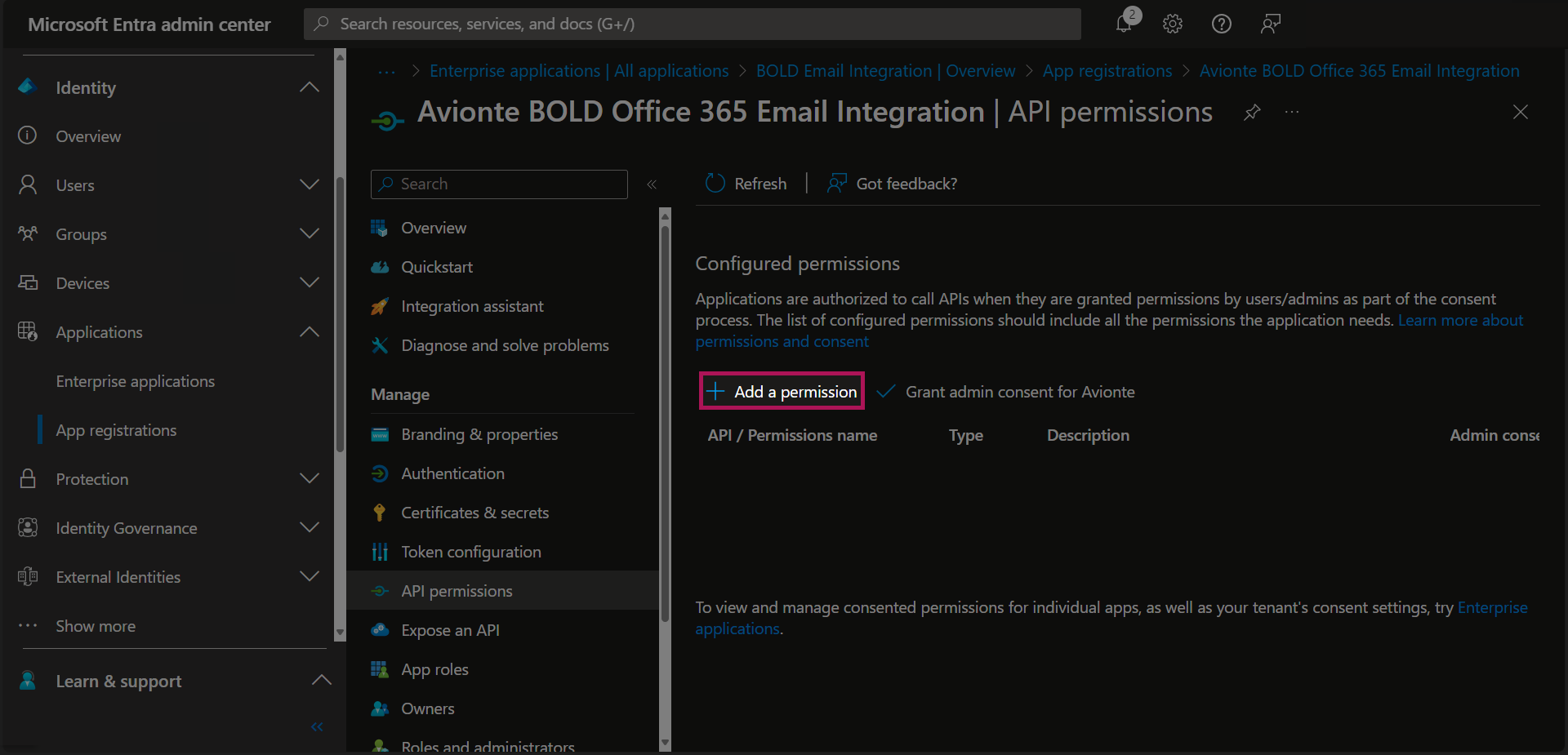 Entra - App Registrations - Bold Registration - API Permissions - Add A Permission.png
