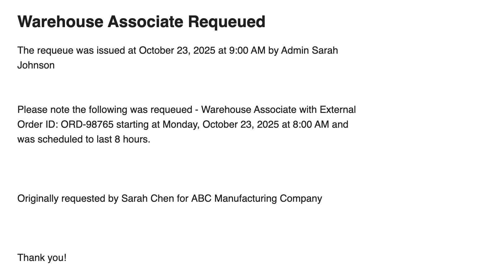 Job Reposted (Admin V2) email template