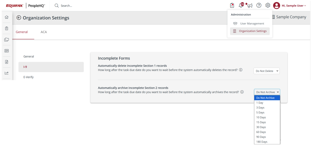 Incomplete Forms configuration settings