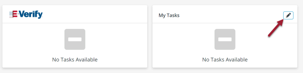 My Tasks tile edit icon