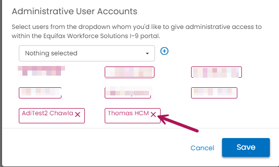 Removing I-9 HR Admin access