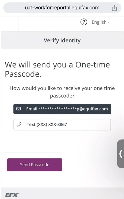 One-time Passcode delivery options