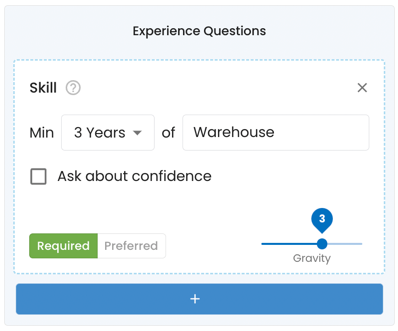 Experience Question — Skill panel