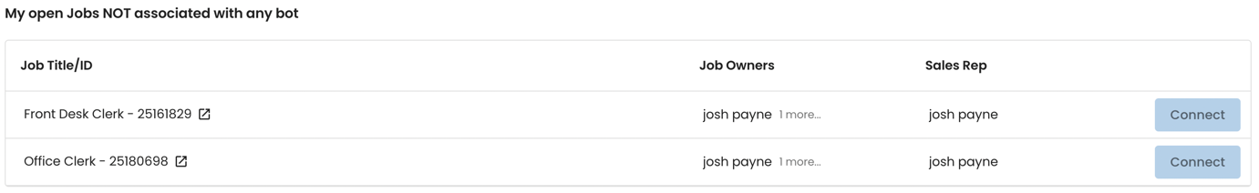 My open jobs not associated with any bot