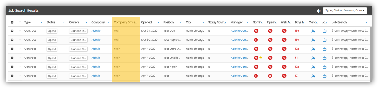 Job Search Results