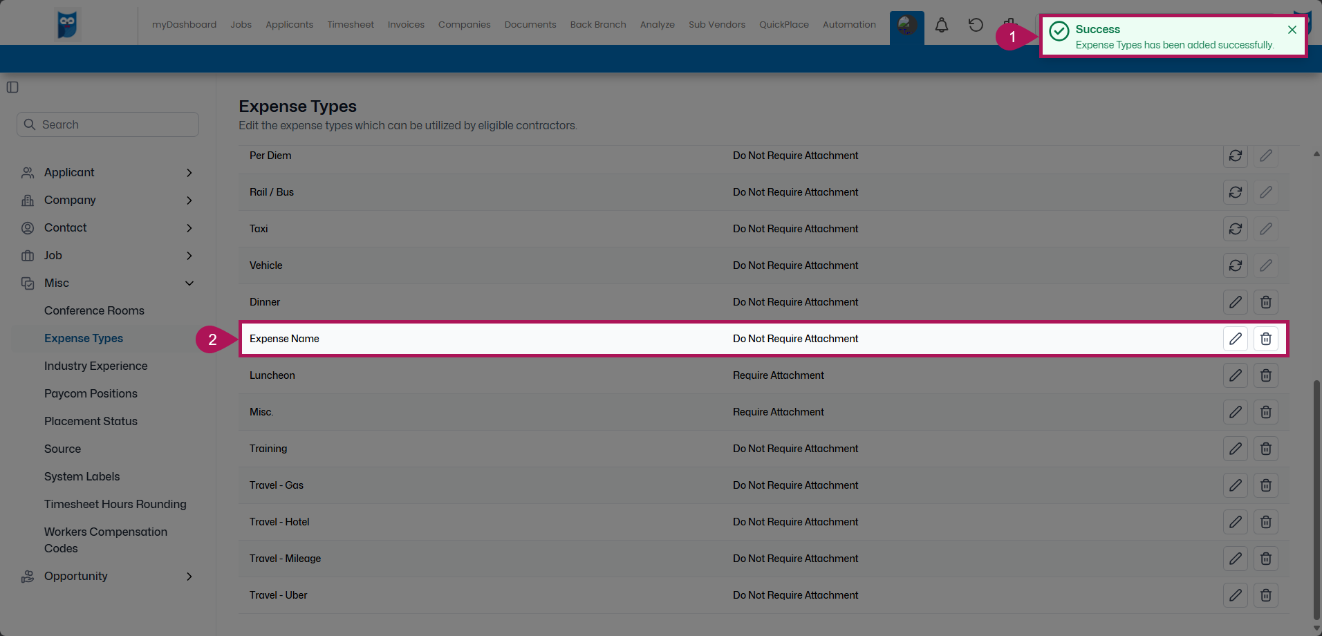 Bold - Table Editor - Misc - Expense Types - New Expense Type Added - Scrolled Down - Pop-Up & Expense Highlighted.png