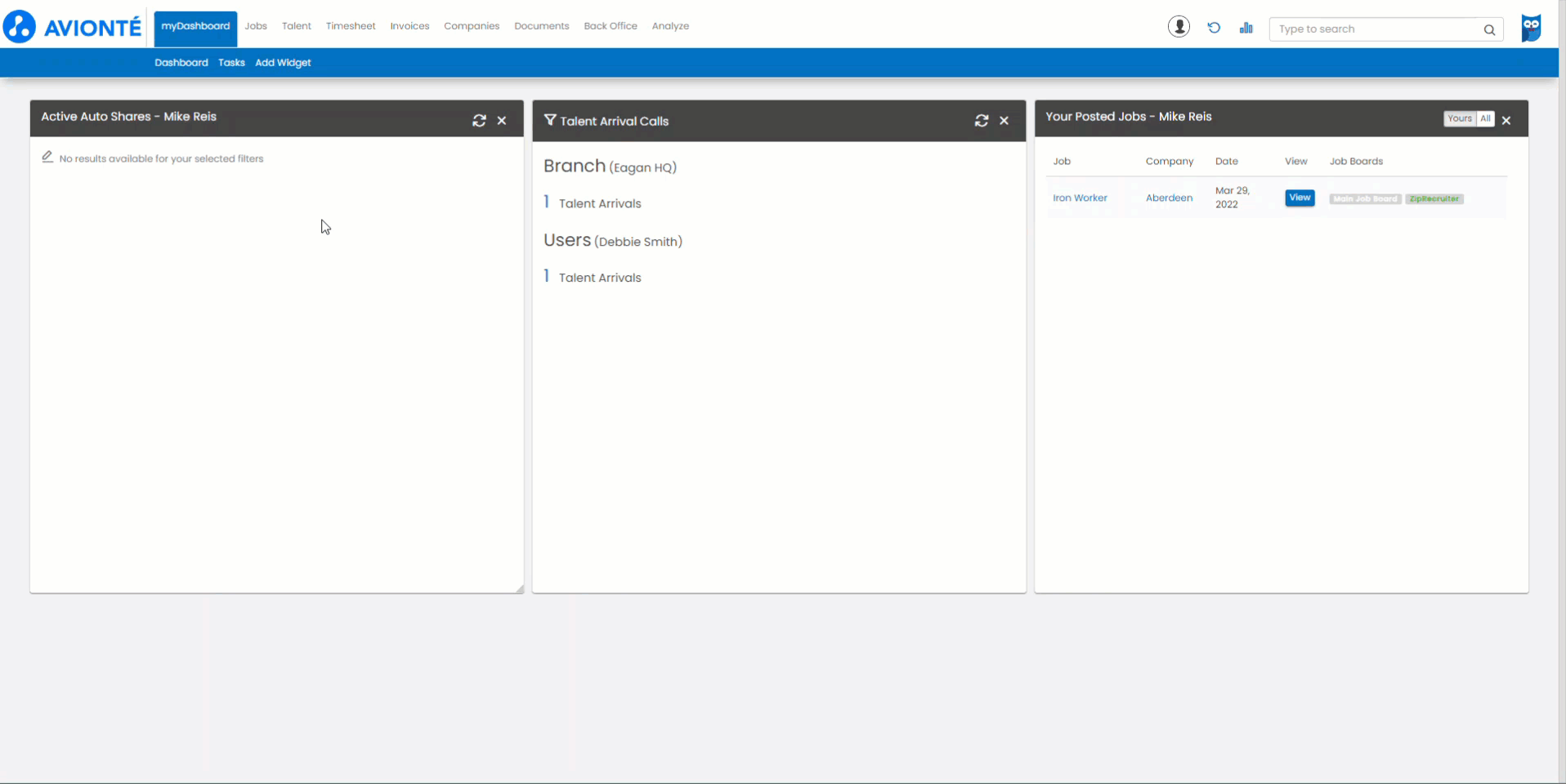 Talent Custom Widget - adding a tag field