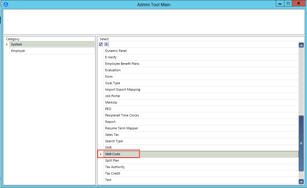 Admin Tools — Skill Code navigation