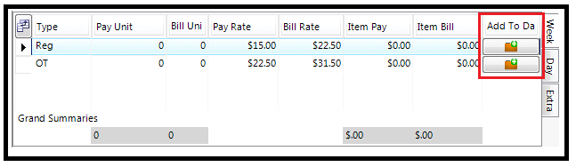 Add To Daily icon in Week tab grid