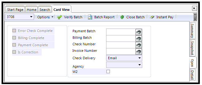 Open tab in Card View Top Section