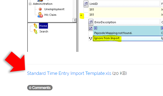 Spreadsheet attachment location