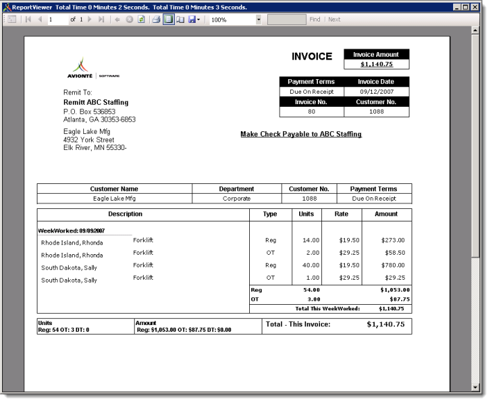 Invoice in ReportViewer