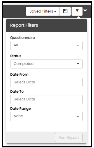 Filter Options panel