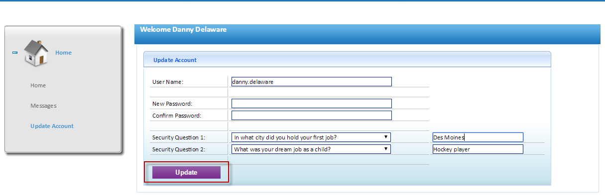 Update Account fields