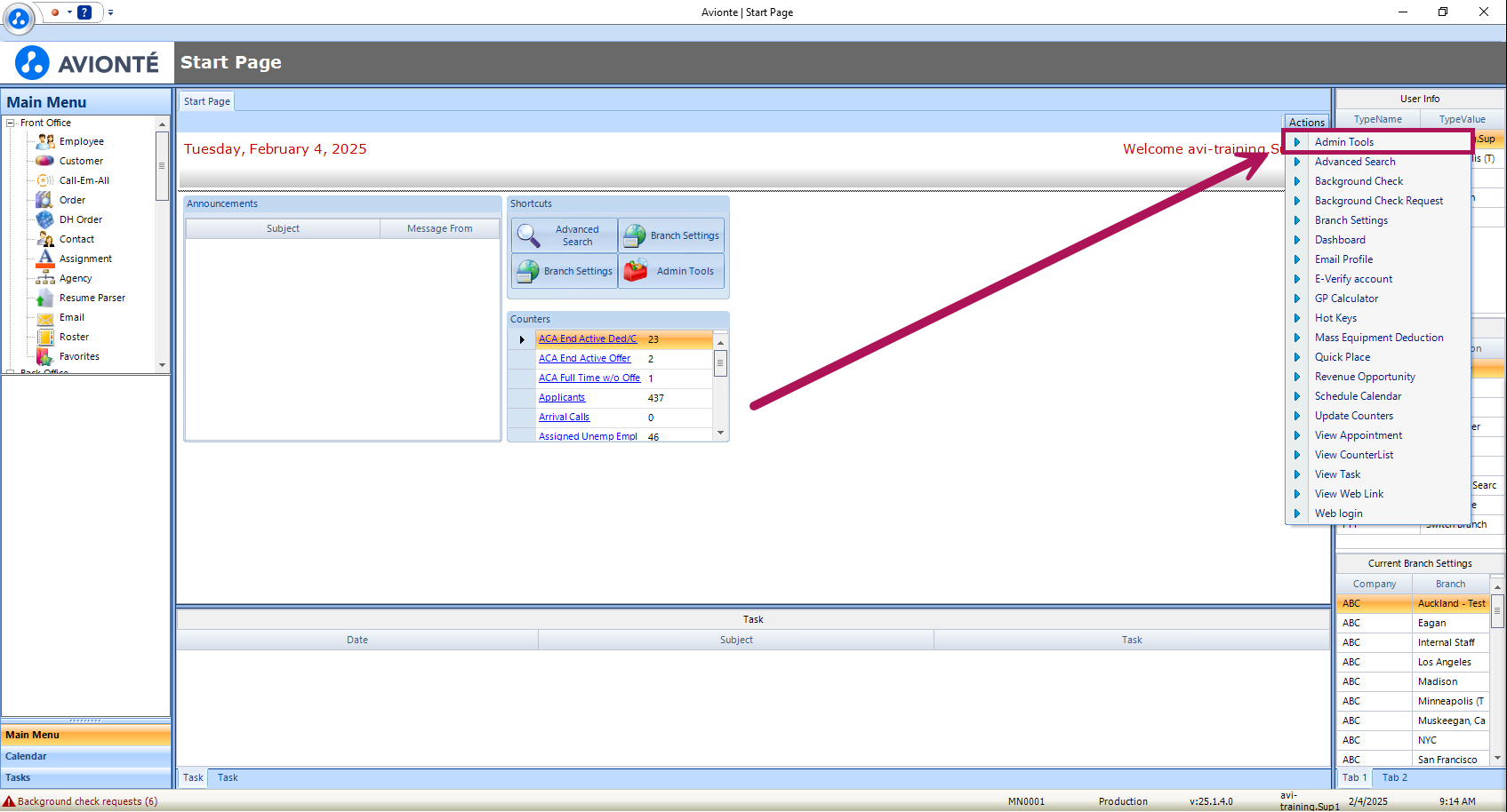 Back Office - Start Page - Actions Menu.png