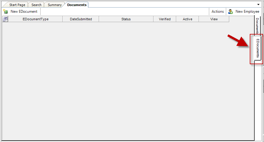 EDocuments tab