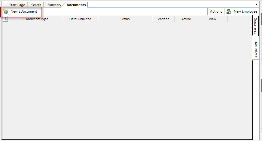 New EDocument button