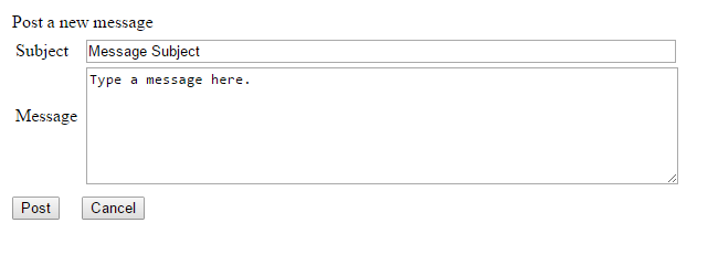 New Message window