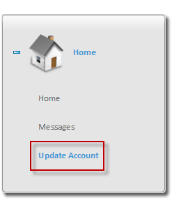 Update Account sub-menu