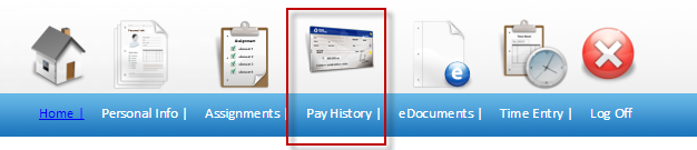 Pay History menu item
