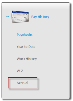 Accruals sub-menu