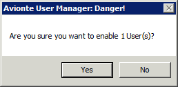 Enable button