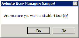 Disable button