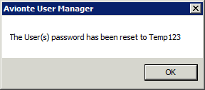 Reset Password confirmation