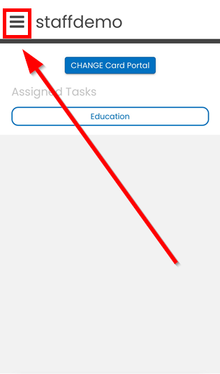 Menu button in the upper left corner of the Avionte portal