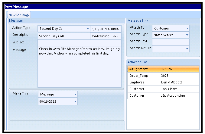 Calls checkboxes