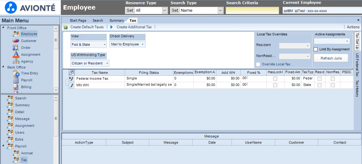 Tax tab vertical tabs