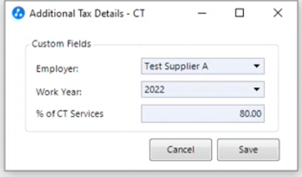 Additional Tax Details - CT