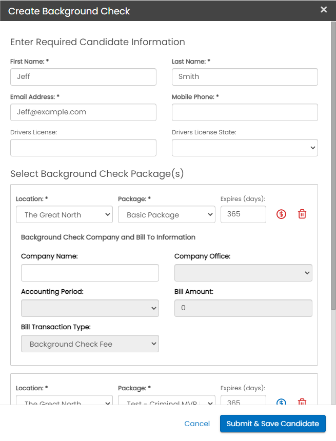 Red dollar button to cancel billing transaction