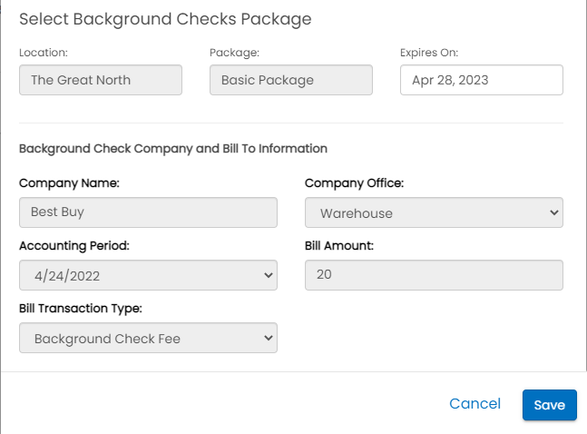Billing information view only for users without Bill to Company permission