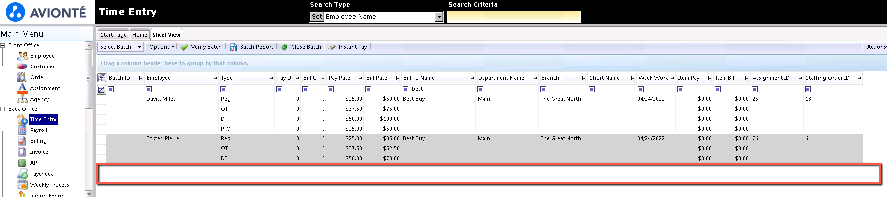 Billing transaction removed confirmation