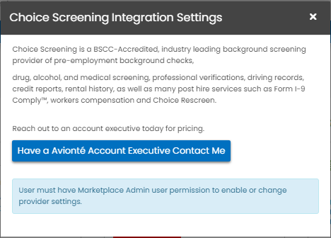 Marketplace access error message for users without Marketplace Admin permission