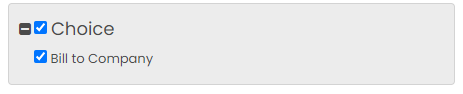 Bill to Company permission setting