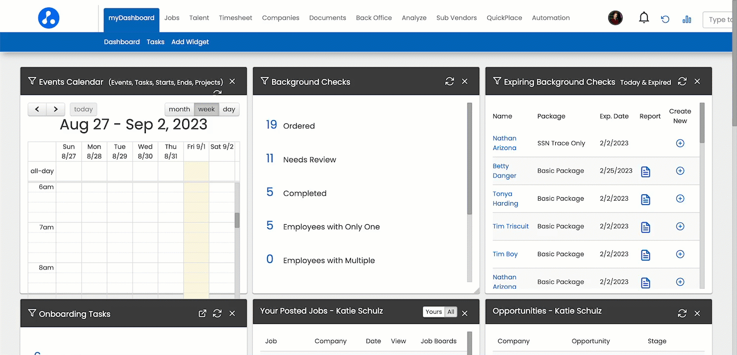 Utilities - Onboarding Task Packets navigation