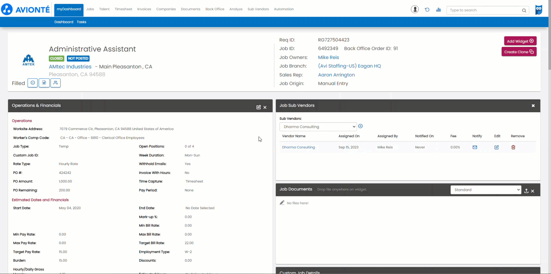 Job - Sub Vendor - Notify email.gif