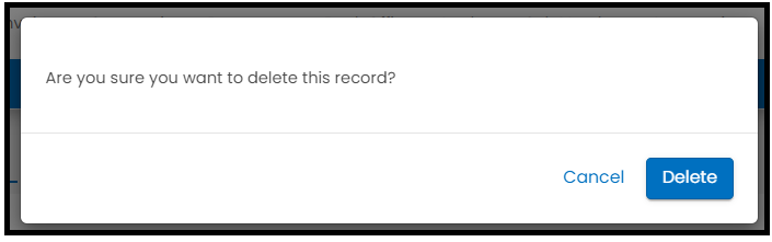Delete activity confirmation